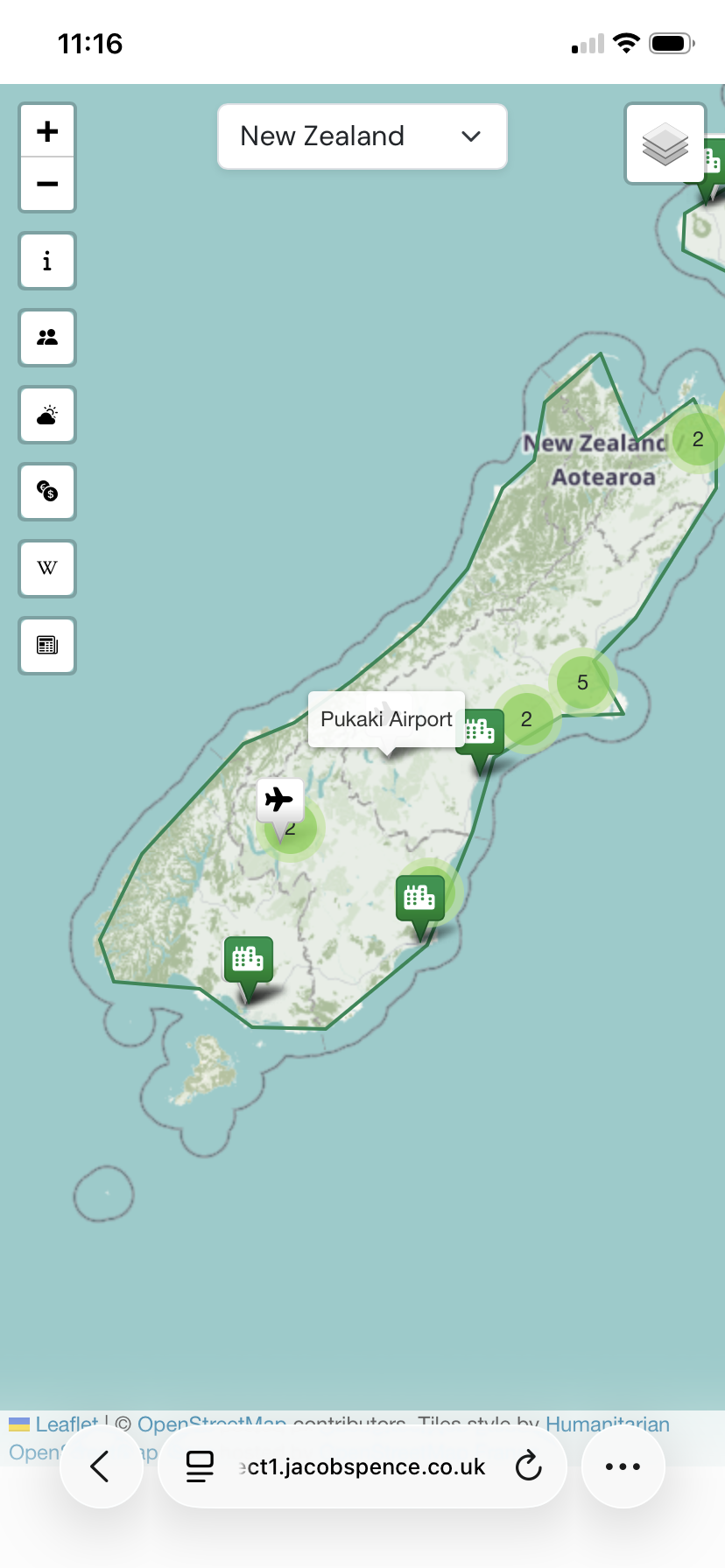 Airtports Name Displayed Via Tooltoips